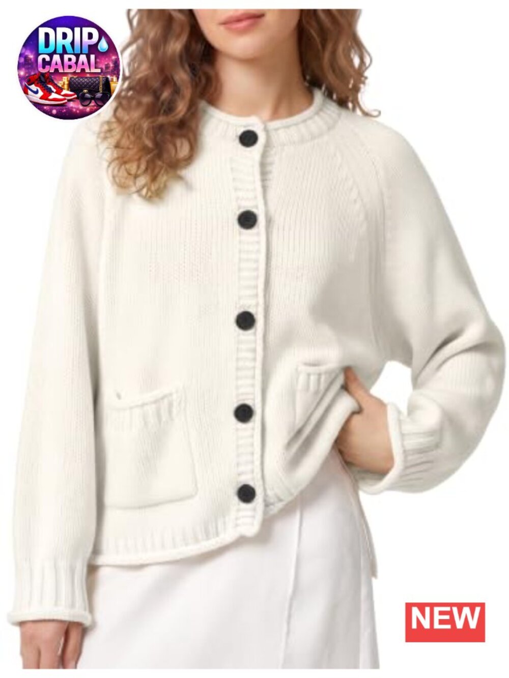 Chunky Knit Rollneck Cardigan Women Long Sleeve Button Down Patch Pocket Sweater